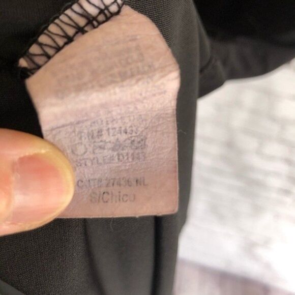 JANNETTE FASHION Simple Black Dress w Cross Front Size Small - Picture 4 of 4